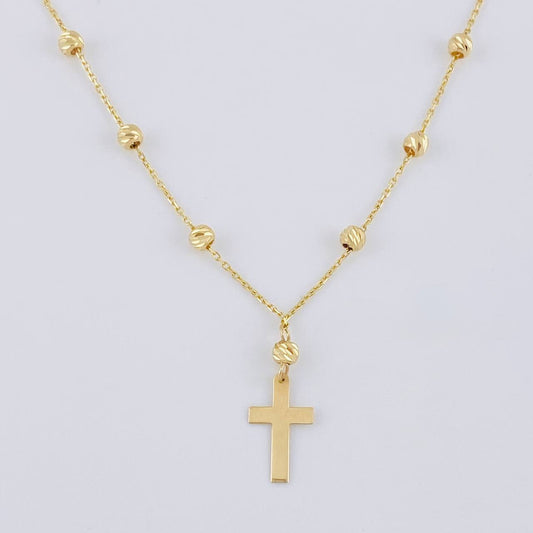 Rosario Cruz Lisa 3.2 g / 45.6 cm / 3 mm Oro Amarillo 18K