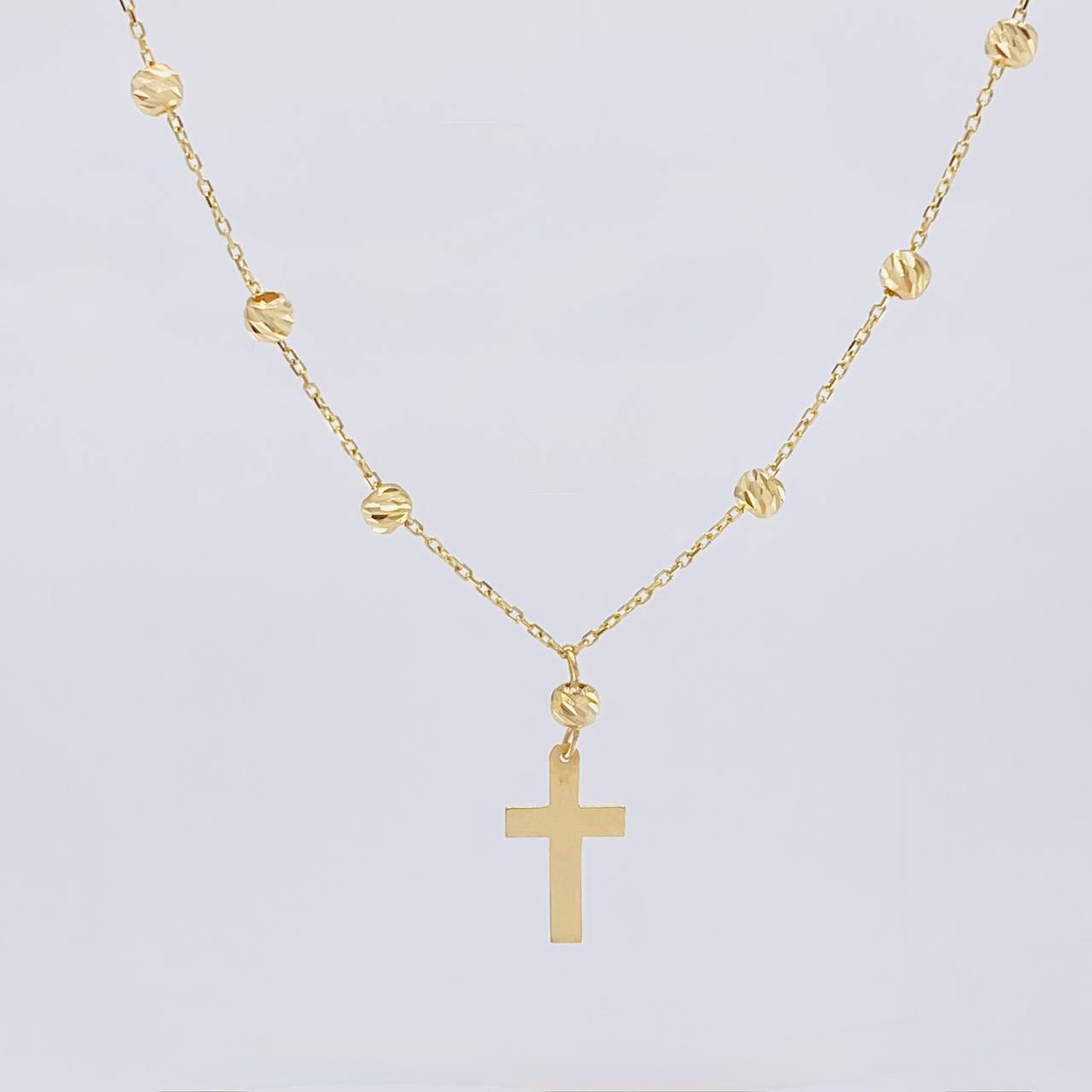 Rosario Cruz Lisa 3.2 g / 45.6 cm / 3 mm Oro Amarillo 18K