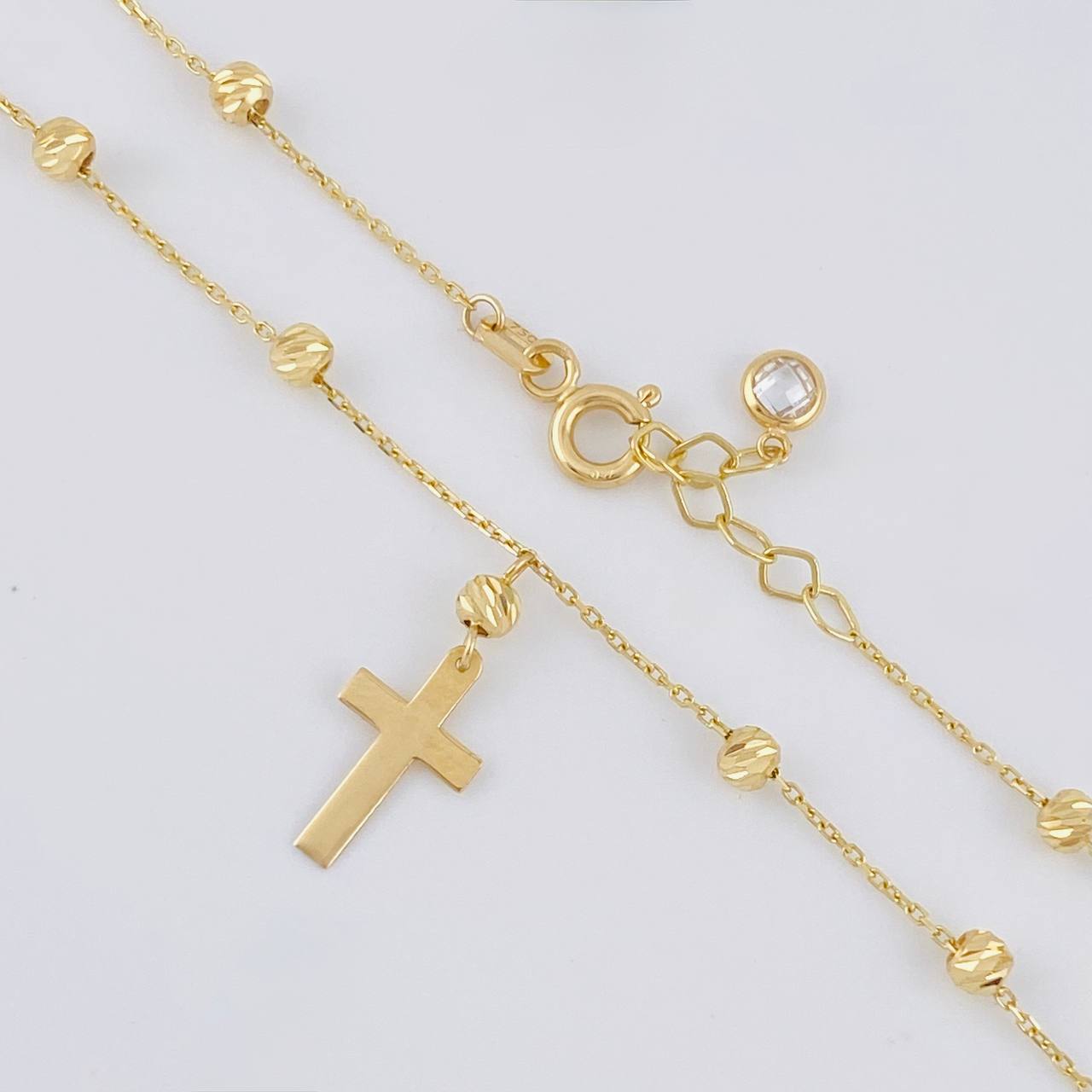 Rosario Cruz Lisa 3.2 g / 45.6 cm / 3 mm Oro Amarillo 18K