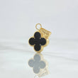 Dije Trébol VCyA 0.95gr / 2.3cm / Resina Negra Cargador Bordeado Oro Amarillo 18K ©