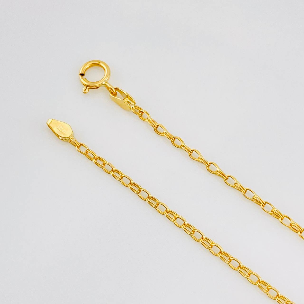 Tobillera Rolo Trebol 3.15g / 25cm / 1.4mm Oro Amarillo 18K
