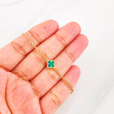 Tobillera Rolo Trebol 3.15g / 25cm / 1.4mm Oro Amarillo 18K