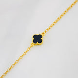 Tobillera Rolo Trebol 3.2g / 25cm / 1.4mm Oro Amarillo 18K
