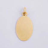 Dije Placa Ovalada 0.85g / 2.6cm Oro Amarillo 18K