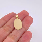 Dije Placa Ovalada 0.85g / 2.6cm Oro Amarillo 18K