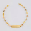 Pulso Bebé GC Placa Rectangular Ovalada 1.65g / 15cm / 3.3mm Tres Oros 18K