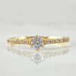 Anillo Anillo Solitario Corazon 1.6gr / T7 / Oro 18K