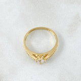 Anillo Solitario Puente Tupido 2.55gr / T7 1/4 / Oro 18K *
