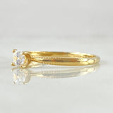 Anillo Solitario Bordeado 1.4gr / T4 3/4 / Oro 18K