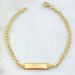 Pulso Cubano Placa Rectangular 3.7gr / 19cm / 3.3mm Oro Amarillo +0 18K