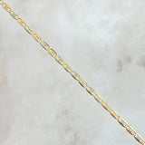 Pulso Escalera 1.05gr / 19cm / 1.9mm Diamantada Tres Oros +3 18K