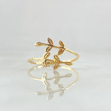 Anillo Hojas Cruzadas 1gr / T5 3/4 / Oro Amarillo 18K