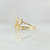 Anillo Hojas Cruzadas 1gr / T5 3/4 / Oro Amarillo 18K