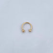 Piercing Curvo 0.4gr / 1cm / 3mm Bola Rosca Oro Amarillo 18K (Joya) &