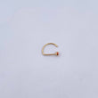 Piercing En Arco Cabeza Plana 0.15gr / 1cm / Circon Naranja Oro Amarillo 18K (Joya) &