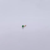 Piercing Chispa Recta 0.05gr / 1cm / Circon Verde Oro Amarillo 18K (Joya) &