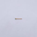 Piercing Chispa Recta 0.05gr / 1cm / Circon Verde Oro Amarillo 18K (Joya) &