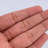 Piercing Chispa Recta 0.05gr / 1cm / Circon Verde Oro Amarillo 18K (Joya) &