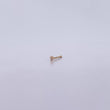 Piercing Chispa Recta 0.05gr / 1cm / Circon Blanco Oro Amarillo 18K (Joya) &