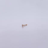 Piercing Chispa Recta 0.05gr / 1cm / Circon Blanco Oro Amarillo 18K (Joya) &
