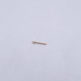 Piercing Chispa Recta 0.05gr / 1cm / Circon Blanco Oro Amarillo 18K (Joya) &