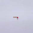 Piercing Chispa Recta 0.05gr / 1cm / Circon Fucsia Oro Amarillo 18K (Joya) &