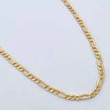 Cadena Figaro 6.25gr / 60.3cm / 3mm Oro Amarillo +0 18K &