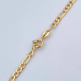 Cadena Figaro 6.25gr / 60.3cm / 3mm Oro Amarillo +0 18K &