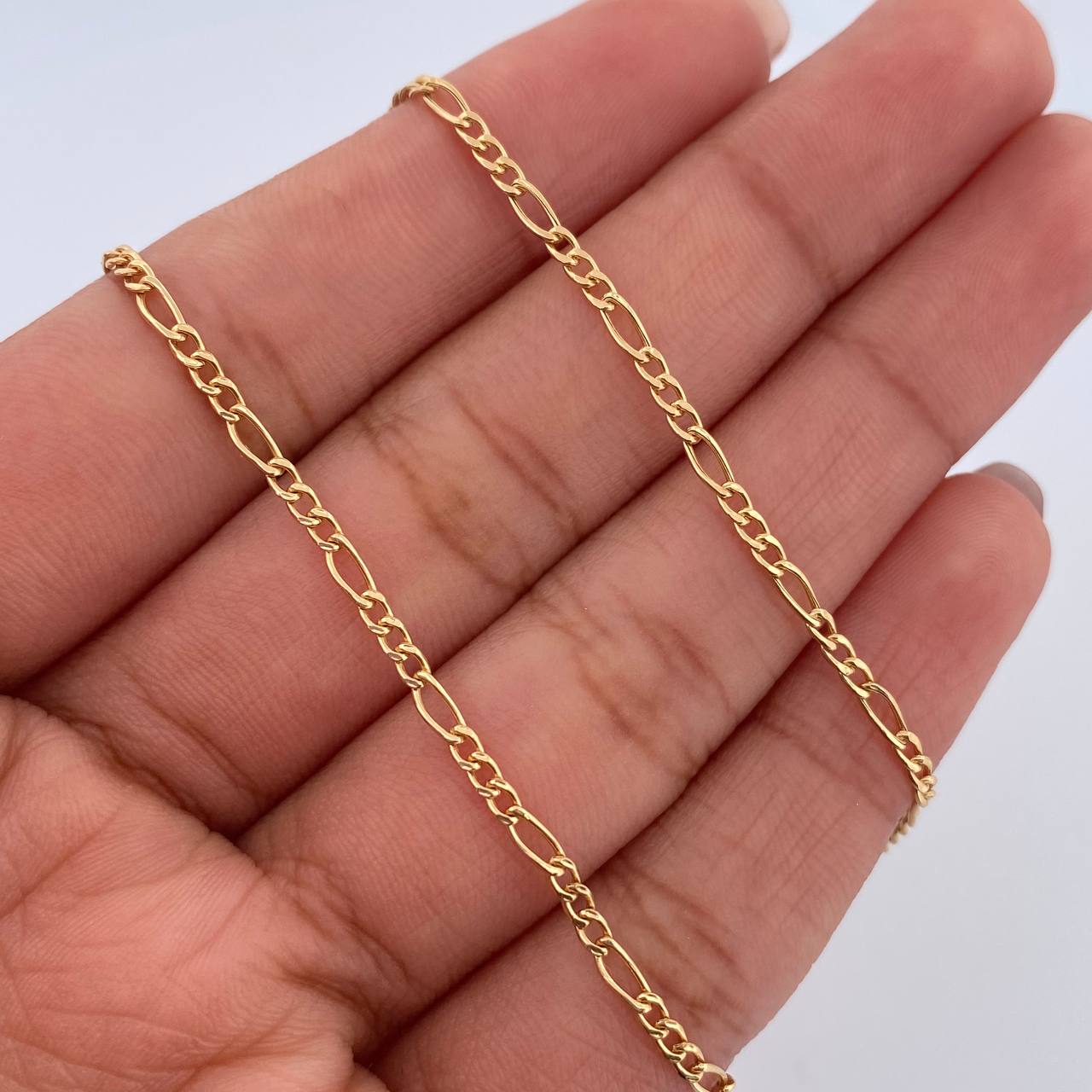 Cadena Figaro 2.1gr / 62cm / 1.9mm Oro Amarillo +1 18K &