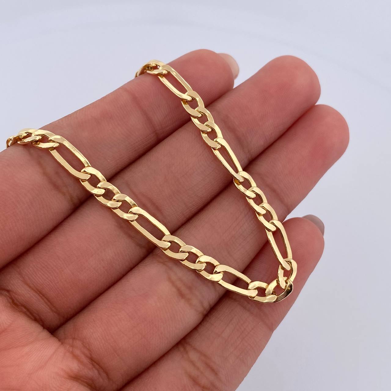 Pulso Figaro 3.6gr / 18.5cm / 3.7mm Oro Amarillo +0 18K &
