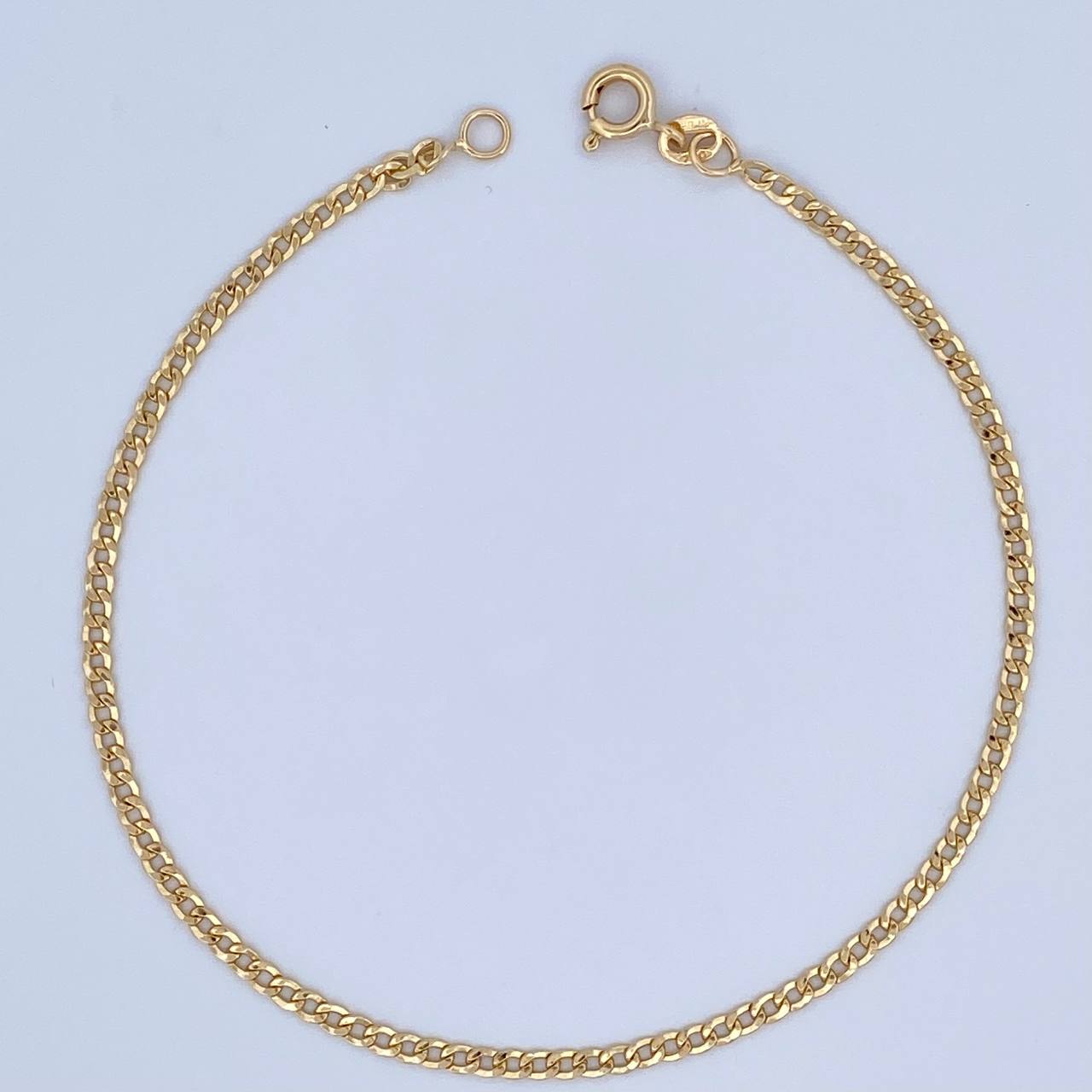 Tobillera Cubana 1.75gr / 23cm / 2.1mm Oro Amarillo +1 18K &