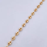 Tobillera GC 5.2gr / 25.6cm / 4mm Diamantado Oro Amarillo 18K $