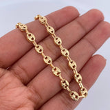 Tobillera GC 5.65gr / 24.6cm / 4.4mm Diamantado Oro Amarillo 18K $