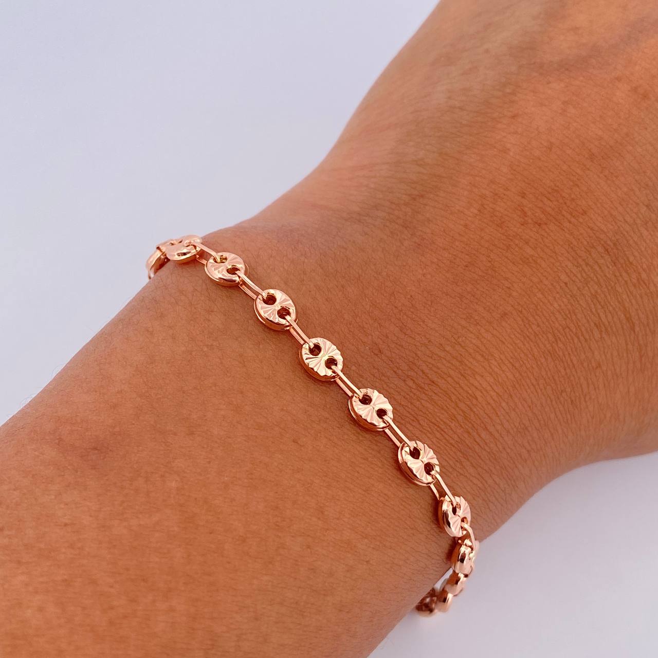 Pulso GC 3.5gr / 18cm / 4.2mm Diamantado Oro Rosa 18K &