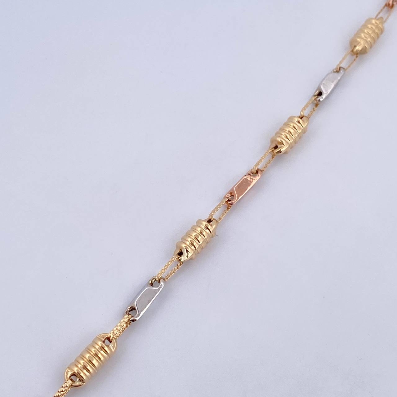 Pulso Rustico Barril 4.65gr / 21.3cm / 3.9mm Tres Oros 18K $