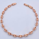 Pulso Rustico Tornillo 5.75gr / 21.4cm / 5.5mm Diamantado Oro Rosa 18K &