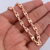 Pulso Rustico Tornillo 5.75gr / 21.4cm / 5.5mm Diamantado Oro Rosa 18K &