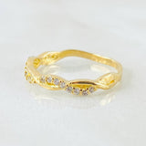 Anillo Entrelazado 1.8gr / T6 1/2 / Oro Amarillo 18K *
