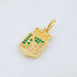 Dije Atletico Nacional 2.2gr / 2.2cm / Oro Amarillo 18K