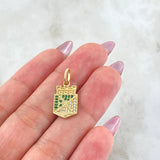 Dije Atletico Nacional 2.2gr / 2.2cm / Oro Amarillo 18K