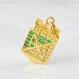 Dije Atletico Nacional 2.2gr / 2.2cm / Oro Amarillo 18K