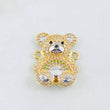 Herraje Oso 4.1gr / 1.6cm / Dos Oros Amarillo Blanco 18K ©