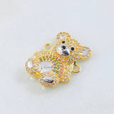 Herraje Oso 4.1gr / 1.6cm / Dos Oros Amarillo Blanco 18K ©
