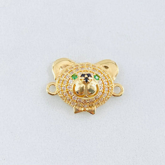 Herraje Cara Oso 2.25gr / 1.7cm / Oro Amarillo 18K