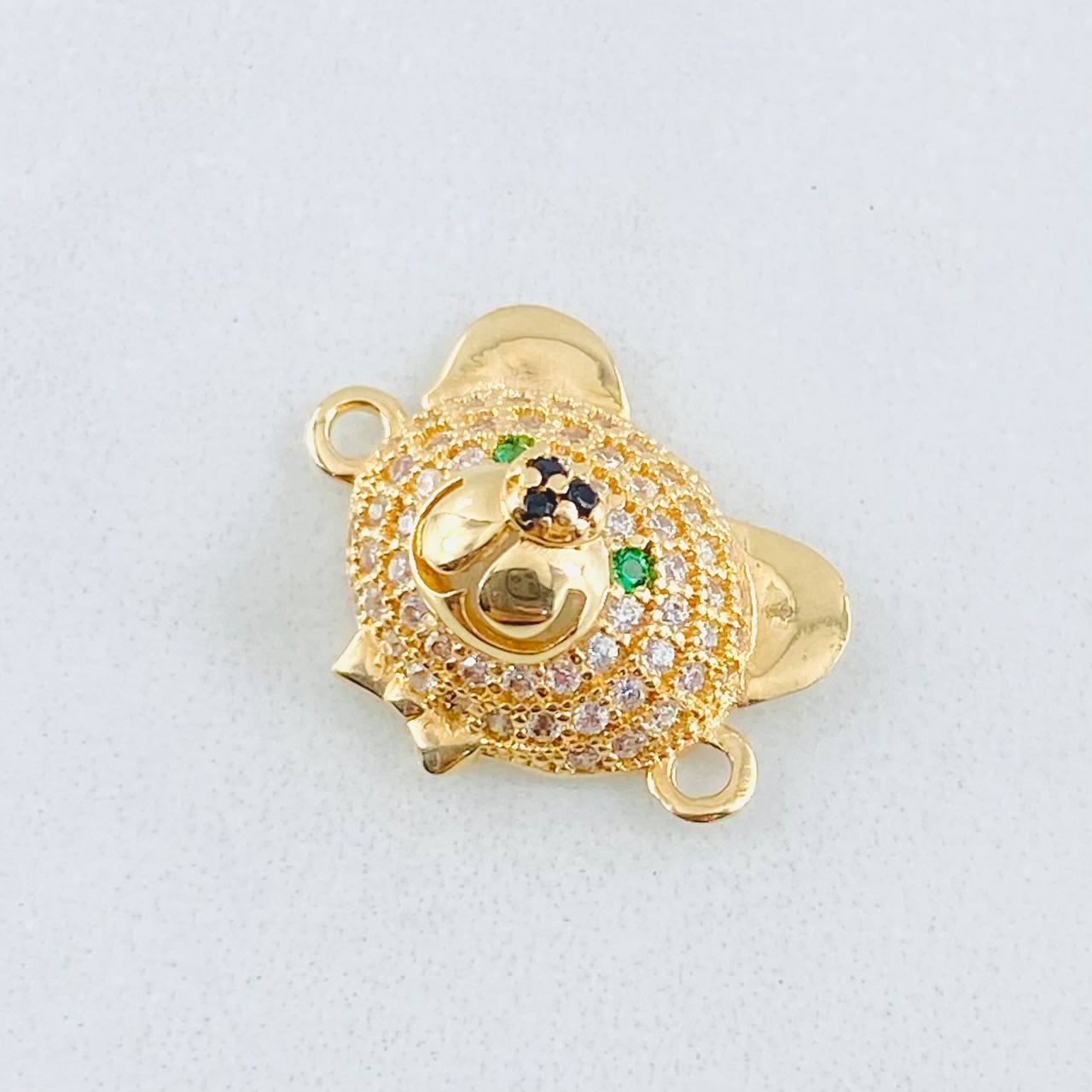 Herraje Cara Oso 2.25gr / 1.7cm / Oro Amarillo 18K