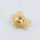 Herraje Cara Oso 2.25gr / 1.7cm / Oro Amarillo 18K