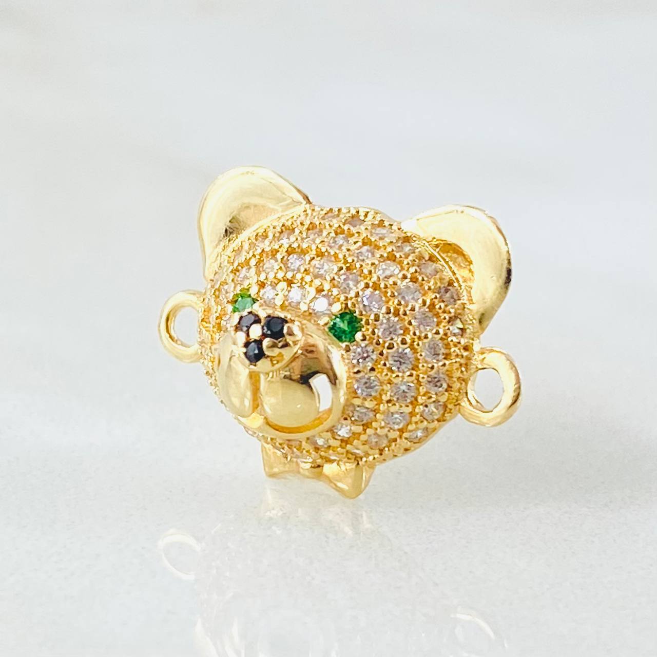 Herraje Cara Oso 2.25gr / 1.7cm / Oro Amarillo 18K