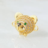 Herraje Cara Oso 2.25gr / 1.7cm / Oro Amarillo 18K