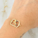 Herraje Placa Caballo 2gr / 2.5cm / Oro Amarillo 18K