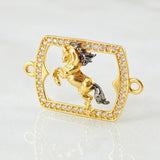 Herraje Placa Caballo 2gr / 2.5cm / Oro Amarillo 18K
